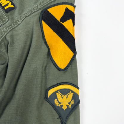 Vietnam-Era US Army OG-107 Utility Shirt — 1st Cavalry Division