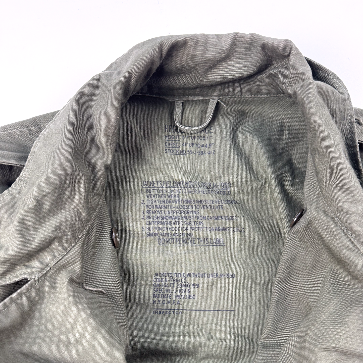 Korean War US Army M-1950 Field Jacket
