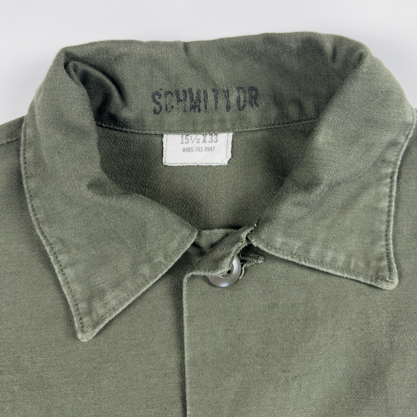 Vietnam War USMC P-61 OG-107 Sateen Utility Shirt