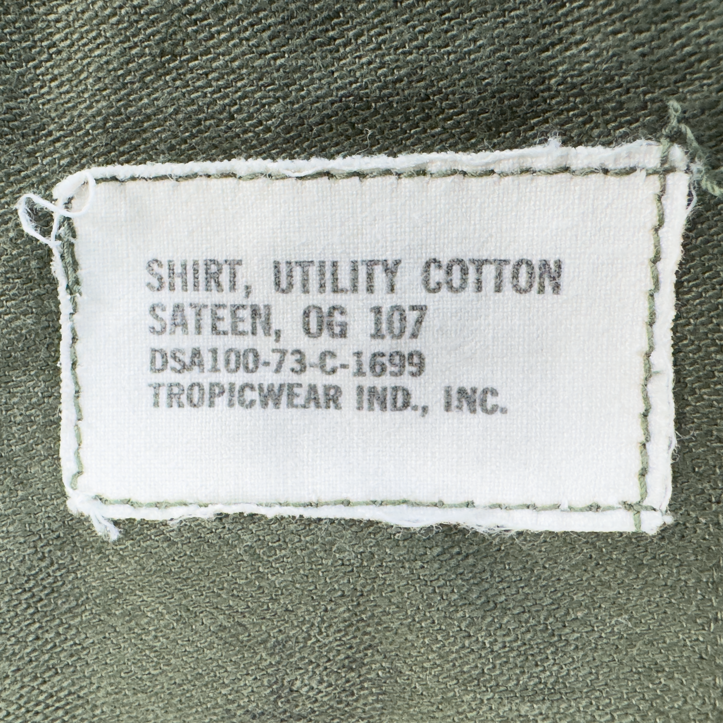 Vietnam War USMC P-61 OG-107 Sateen Utility Shirt