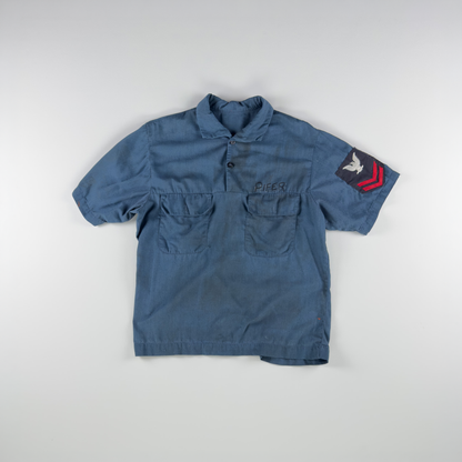 US Navy Petty Officer 2nd Class Utility Shirt — Gunner's Mate, Stenciled 'PIFER'