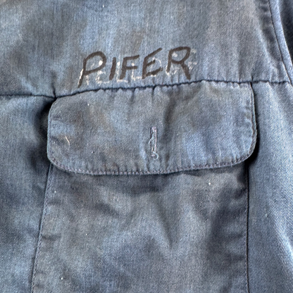 US Navy Petty Officer 2nd Class Utility Shirt — Gunner's Mate, Stenciled 'PIFER'