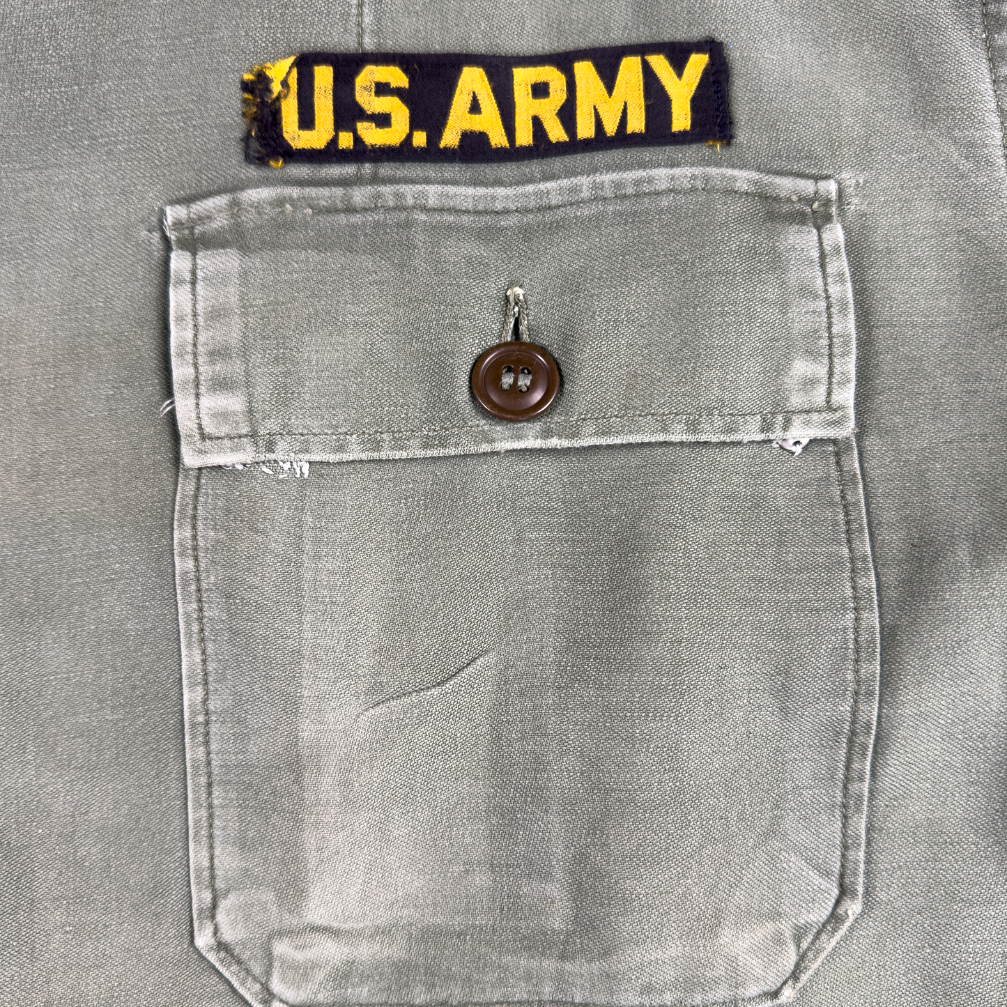 Vietnam War US Army OG-107 Sateen Utility Shirt