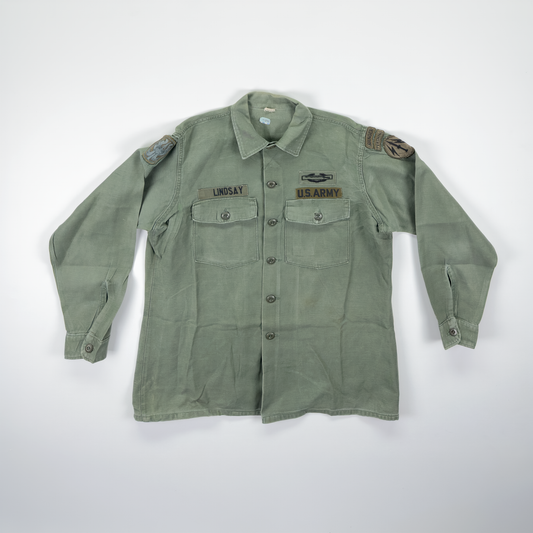 Vietnam War US Army OG-107 Sateen Utility Shirt