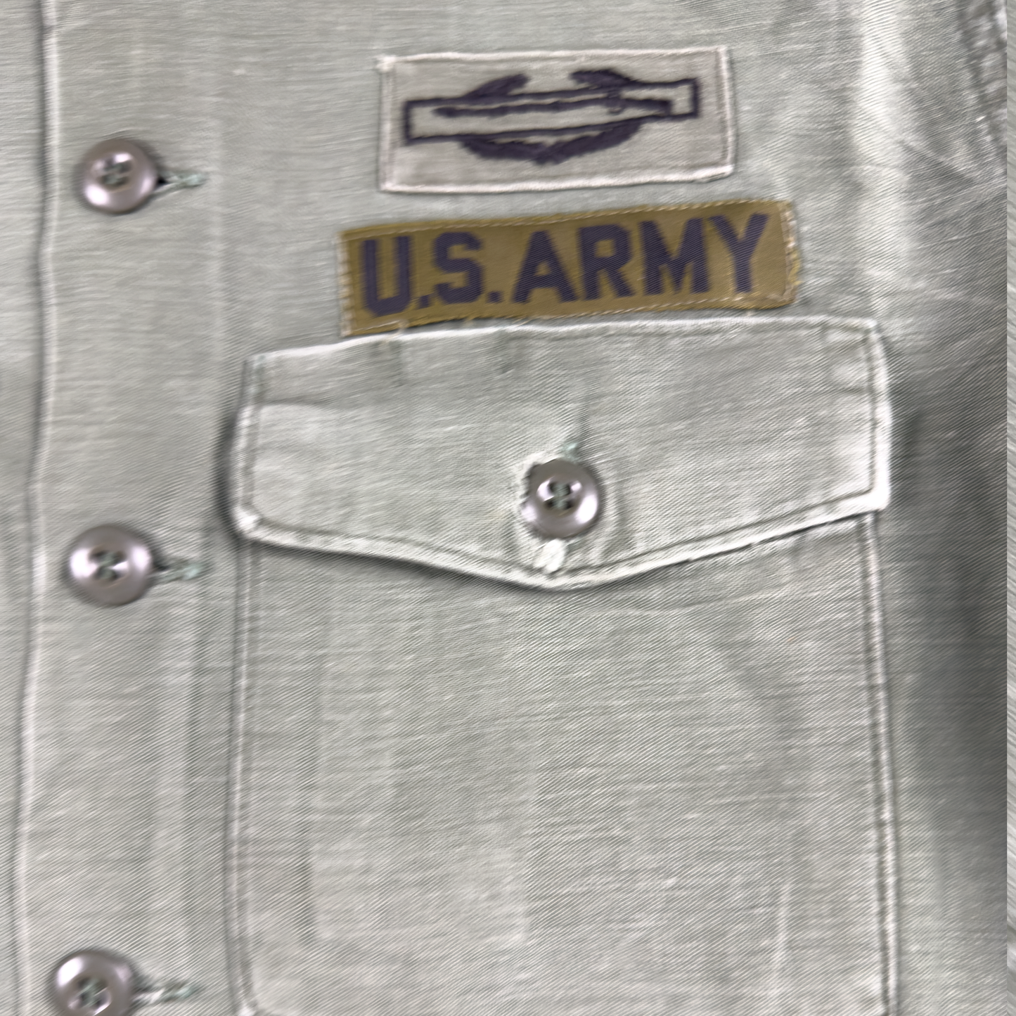 Vietnam War US Army OG-107 Sateen Utility Shirt