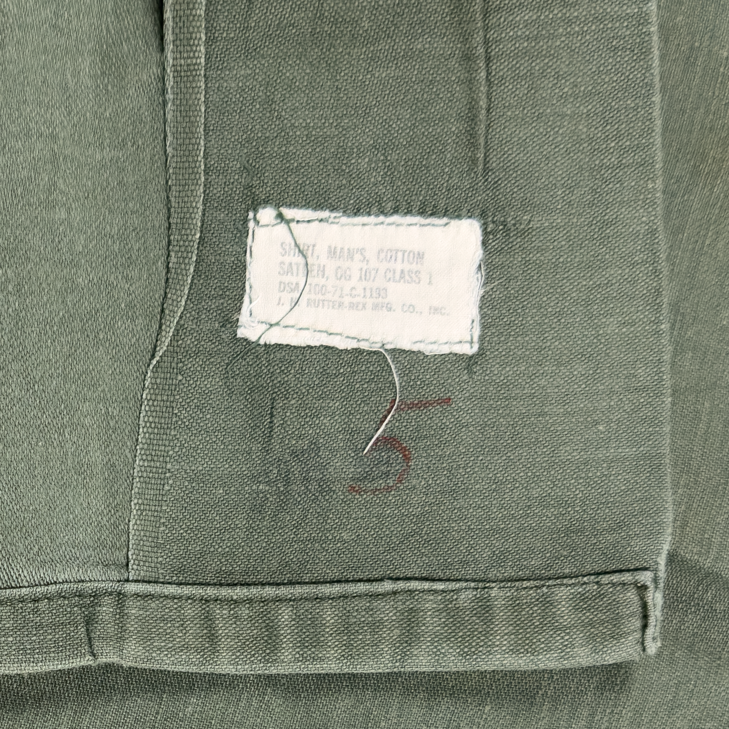 Vietnam War US Army OG-107 Sateen Utility Shirt
