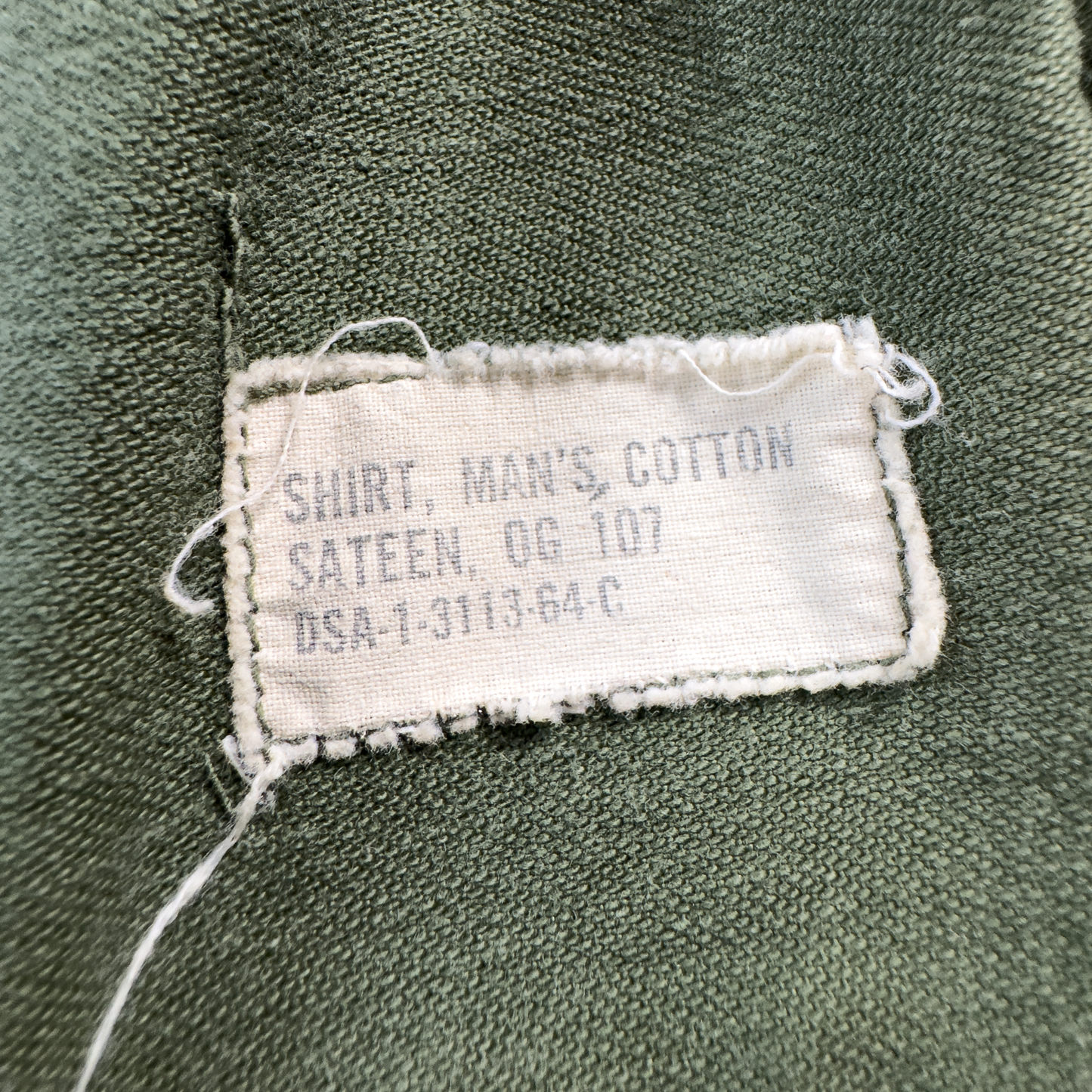 1964 US Army OG-107 Sateen Utility Shirt