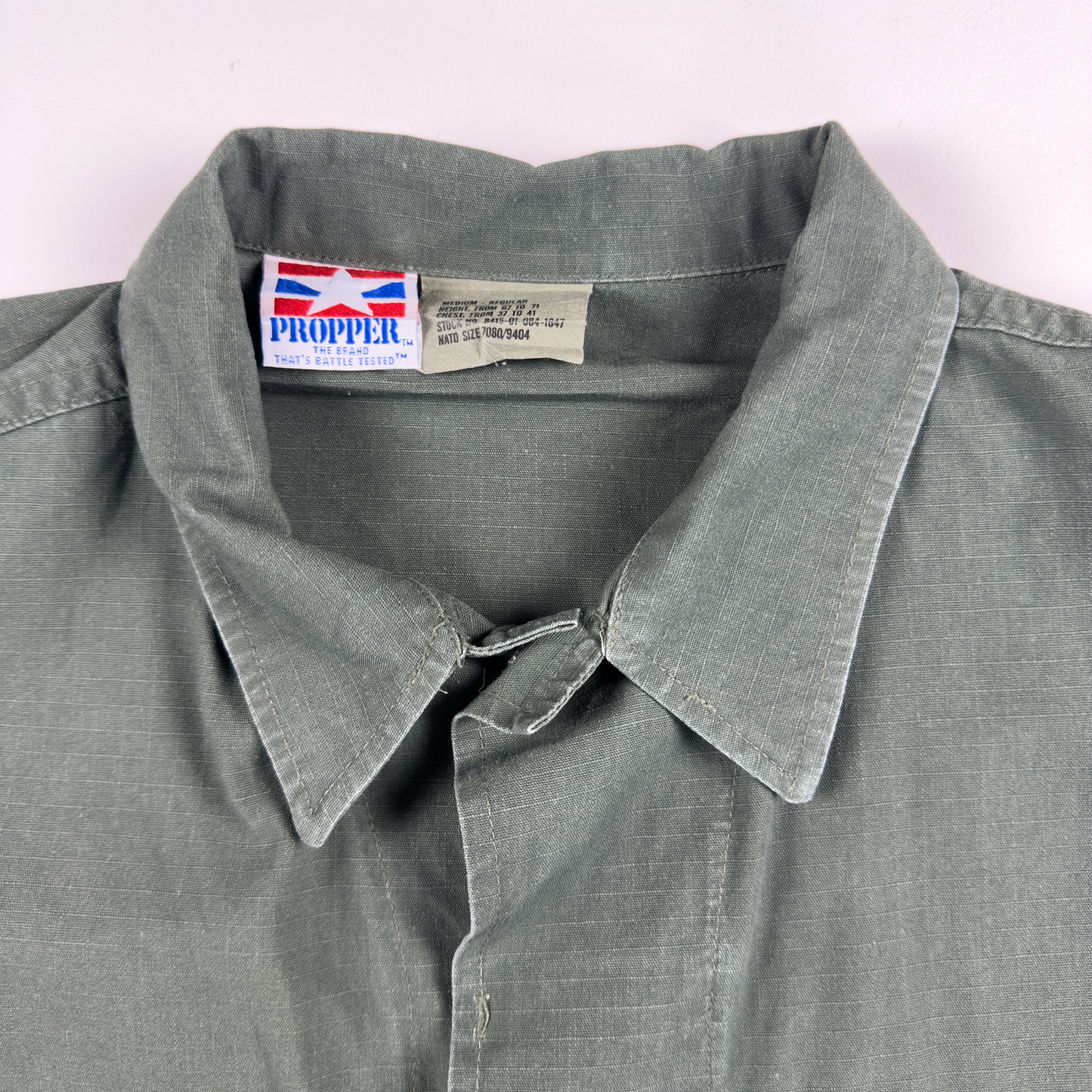 Vietnam War US Army M1967 Jungle Fatigue Shirt — 1st Cavalry, CIB, Purple Heart, E-8