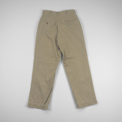 1950s–60s US Army Khaki Cotton Trousers — Button Fly