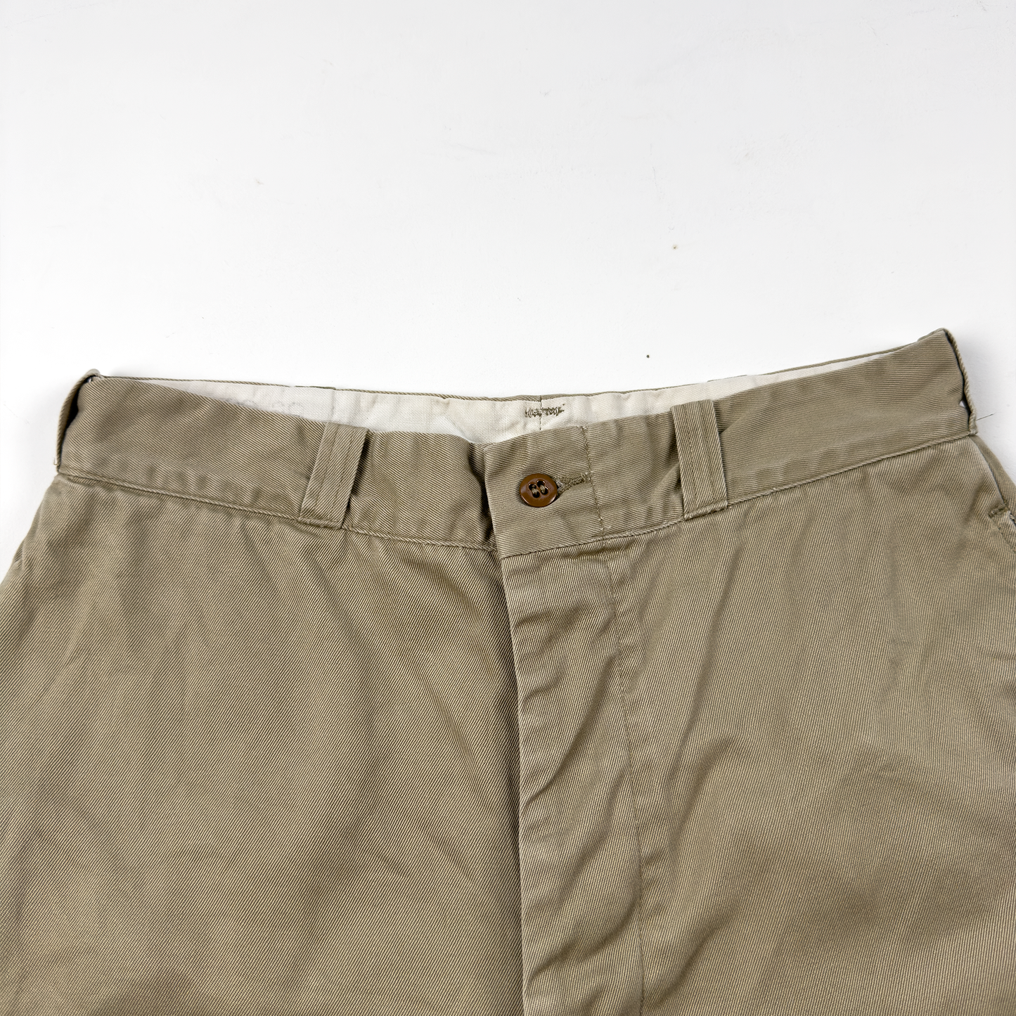 1950s–60s US Army Khaki Cotton Trousers — Button Fly
