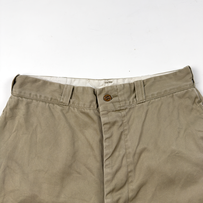 1950s–60s US Army Khaki Cotton Trousers — Button Fly