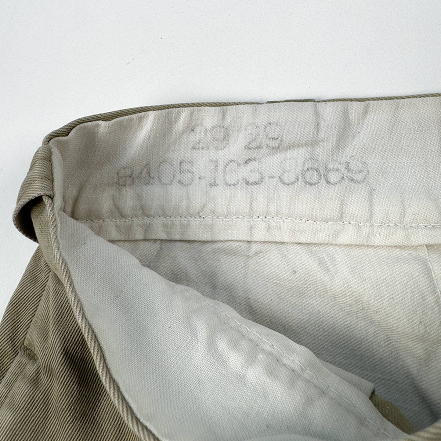 1950s–60s US Army Khaki Cotton Trousers — Button Fly