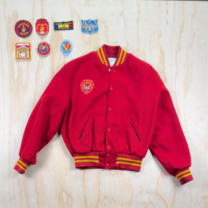 Vintage Holloway USMC Commemorative Varsity Jacket