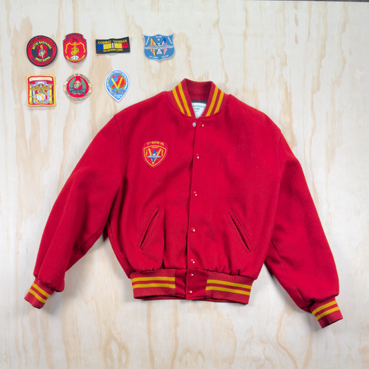 Vintage Holloway USMC Commemorative Varsity Jacket