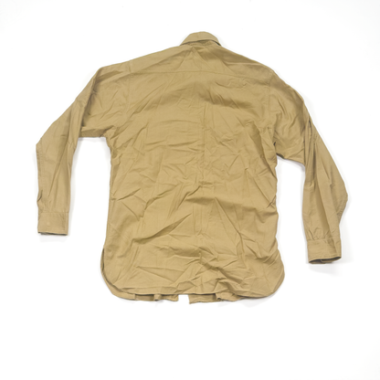 US Army Khaki Long-Sleeve Uniform Shirt — Linen/Light Cotton