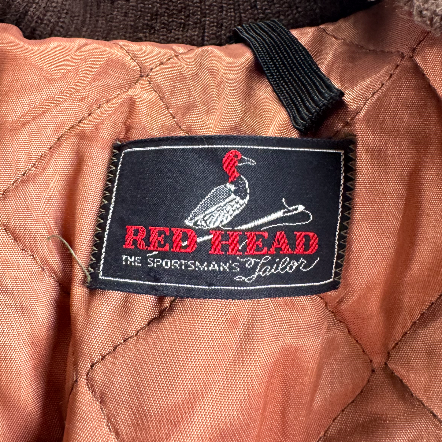 1970s–80s Red Head Frog Skin Camo Quilted Hunting Jacket