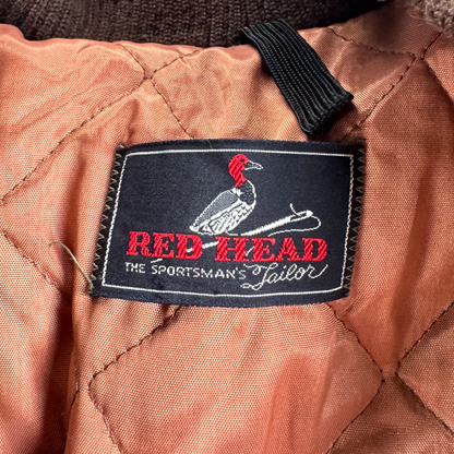1970s–80s Red Head Frog Skin Camo Quilted Hunting Jacket