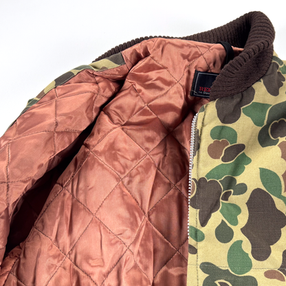 1970s–80s Red Head Frog Skin Camo Quilted Hunting Jacket