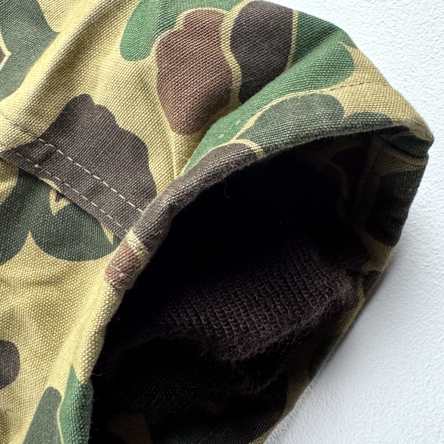 1970s–80s Red Head Frog Skin Camo Quilted Hunting Jacket