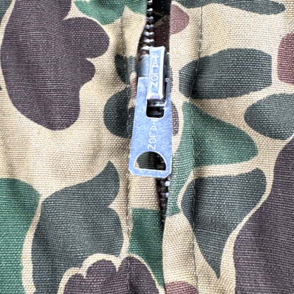 1970s–80s Red Head Frog Skin Camo Quilted Hunting Jacket