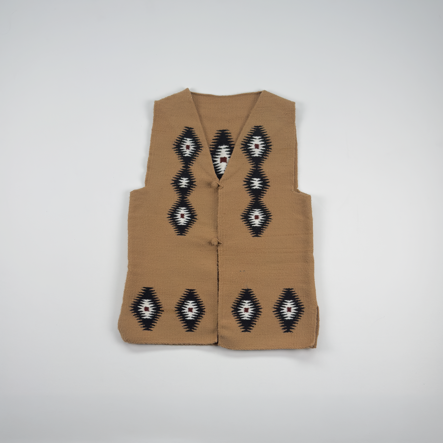 Chimayo Hand-Woven Wool Vest — Southwestern Weave