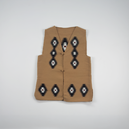 Chimayo Hand-Woven Wool Vest — Southwestern Weave