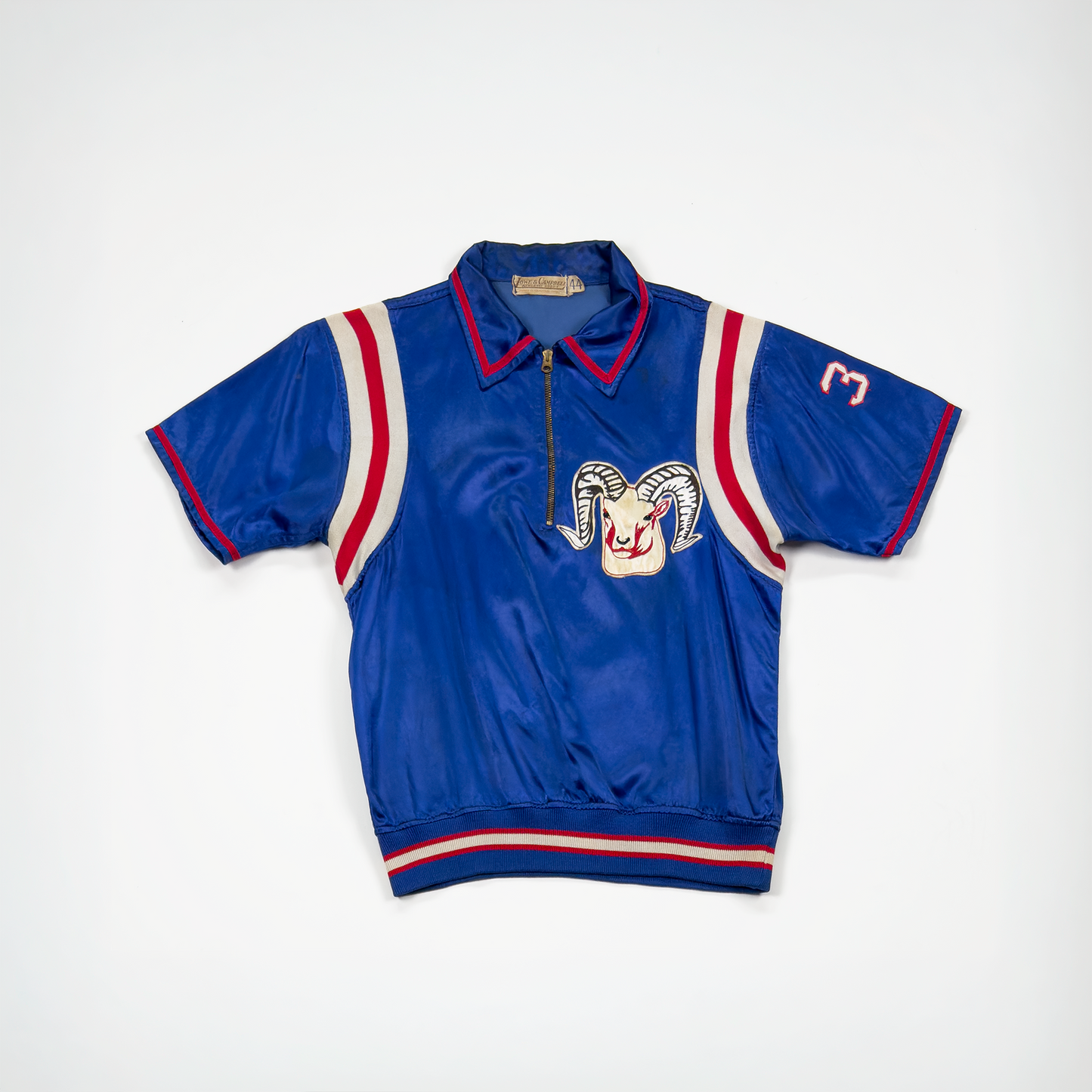 1950s Lowe & Campbell Satin Athletic Pullover