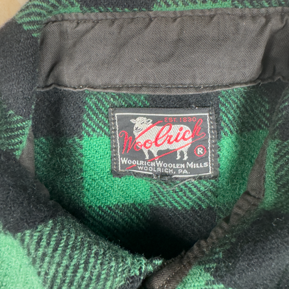Woolrich Buffalo Plaid Wool Shirt — Green