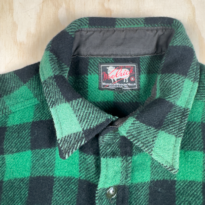 Woolrich Buffalo Plaid Wool Shirt — Green