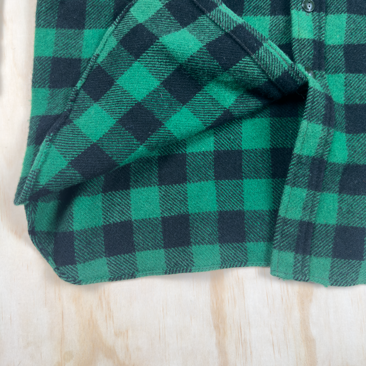 Woolrich Buffalo Plaid Wool Shirt — Green