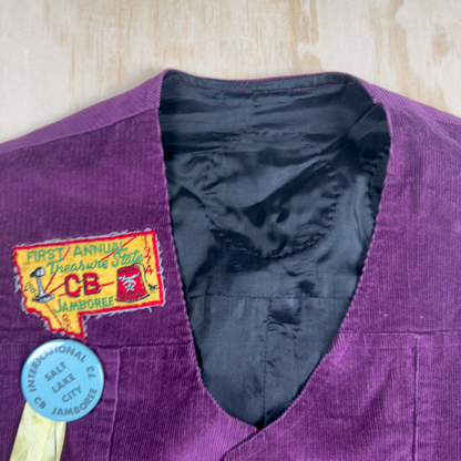 1970s Corduroy CB Radio Patch Vest