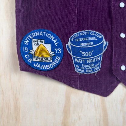 1970s Corduroy CB Radio Patch Vest