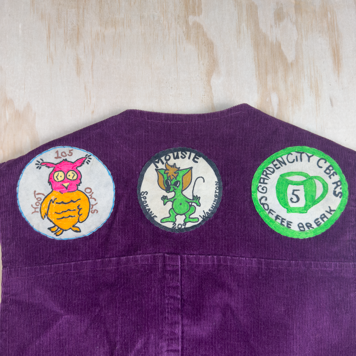 1970s Corduroy CB Radio Patch Vest