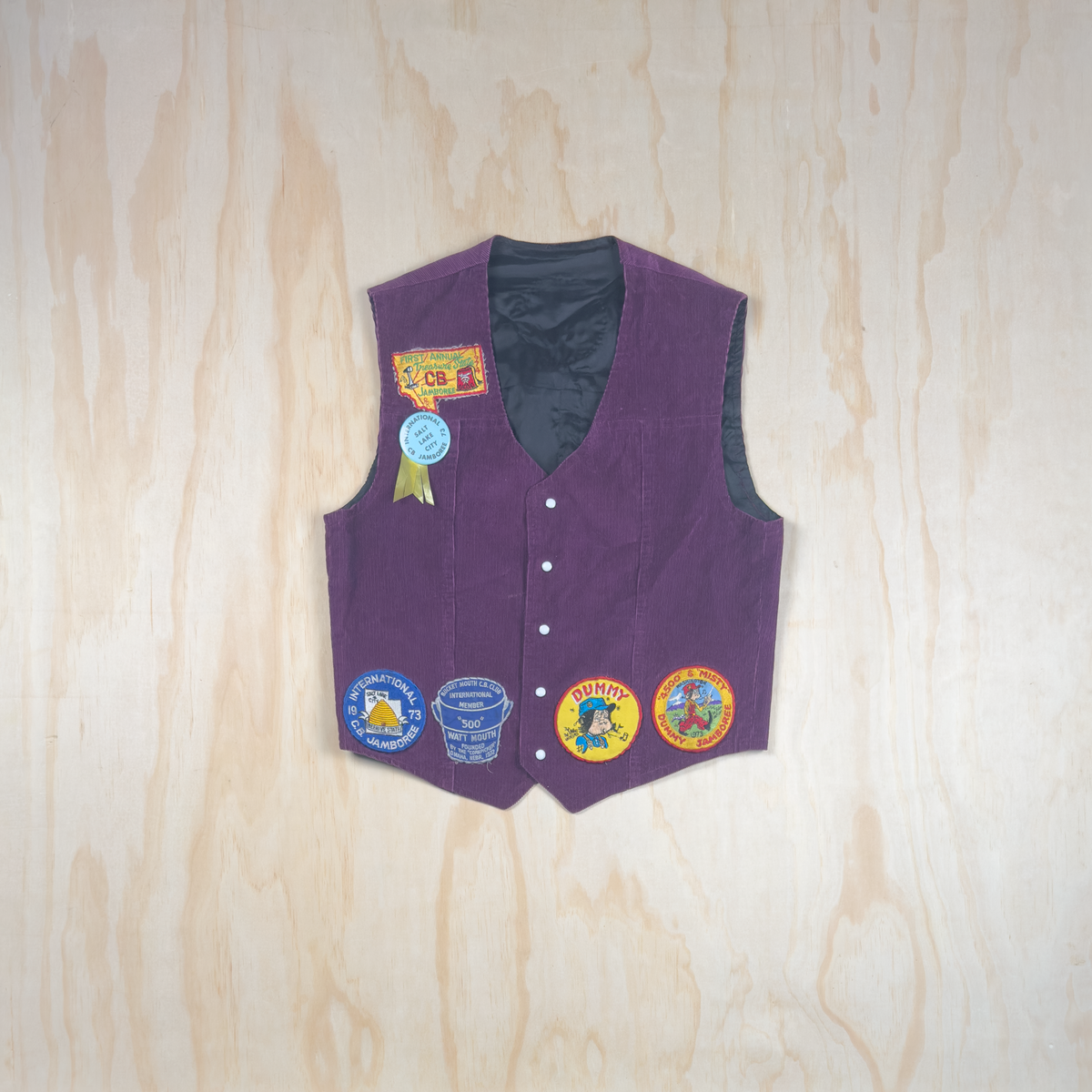 1970s Corduroy CB Radio Patch Vest