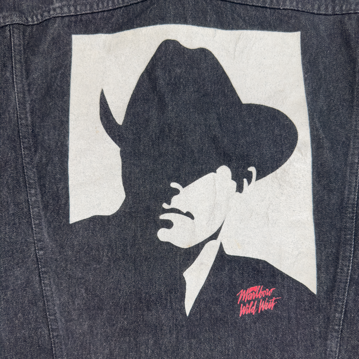 Marlboro Wild West Black Denim Trucker Jacket