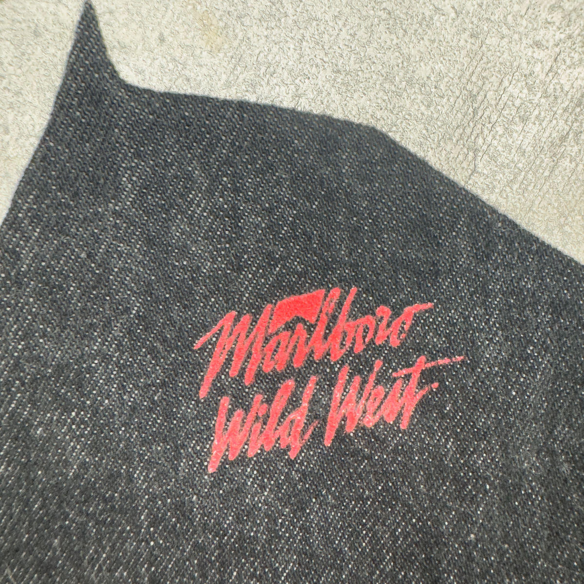 Marlboro Wild West Black Denim Trucker Jacket