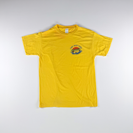 1970s–80s Camp Wood Haven Tee — Yellow, Made in USA