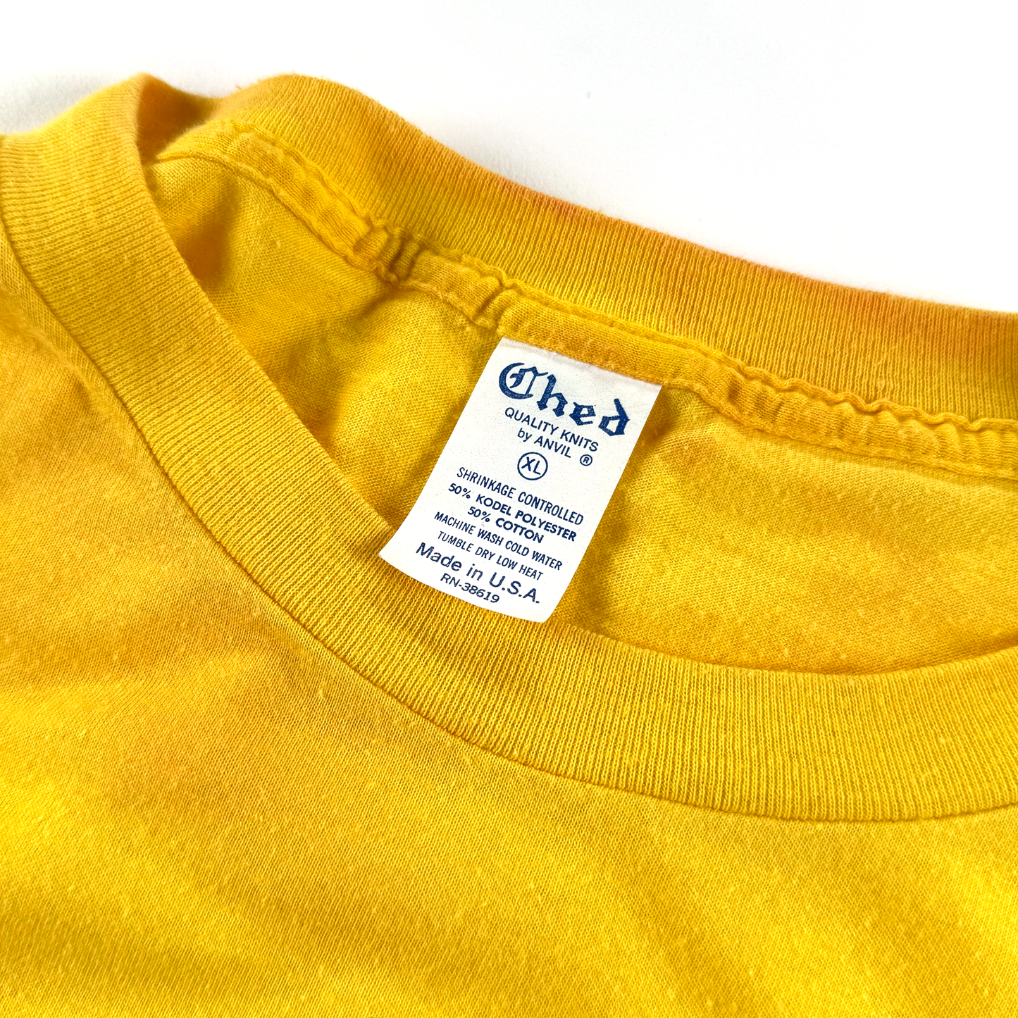 1970s–80s Camp Wood Haven Tee — Yellow, Made in USA