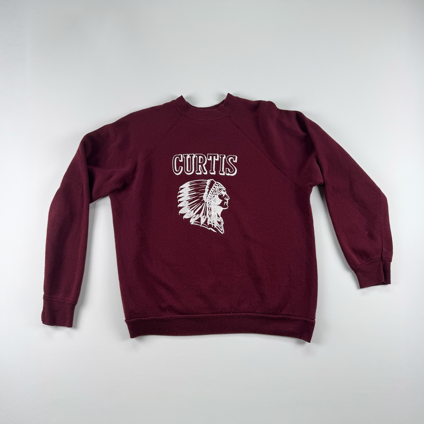 1980s–90s Tultex 'Curtis' Graphic Crewneck — Made in USA