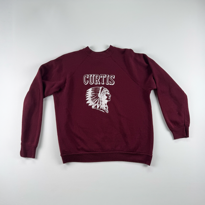 1980s–90s Tultex 'Curtis' Graphic Crewneck — Made in USA