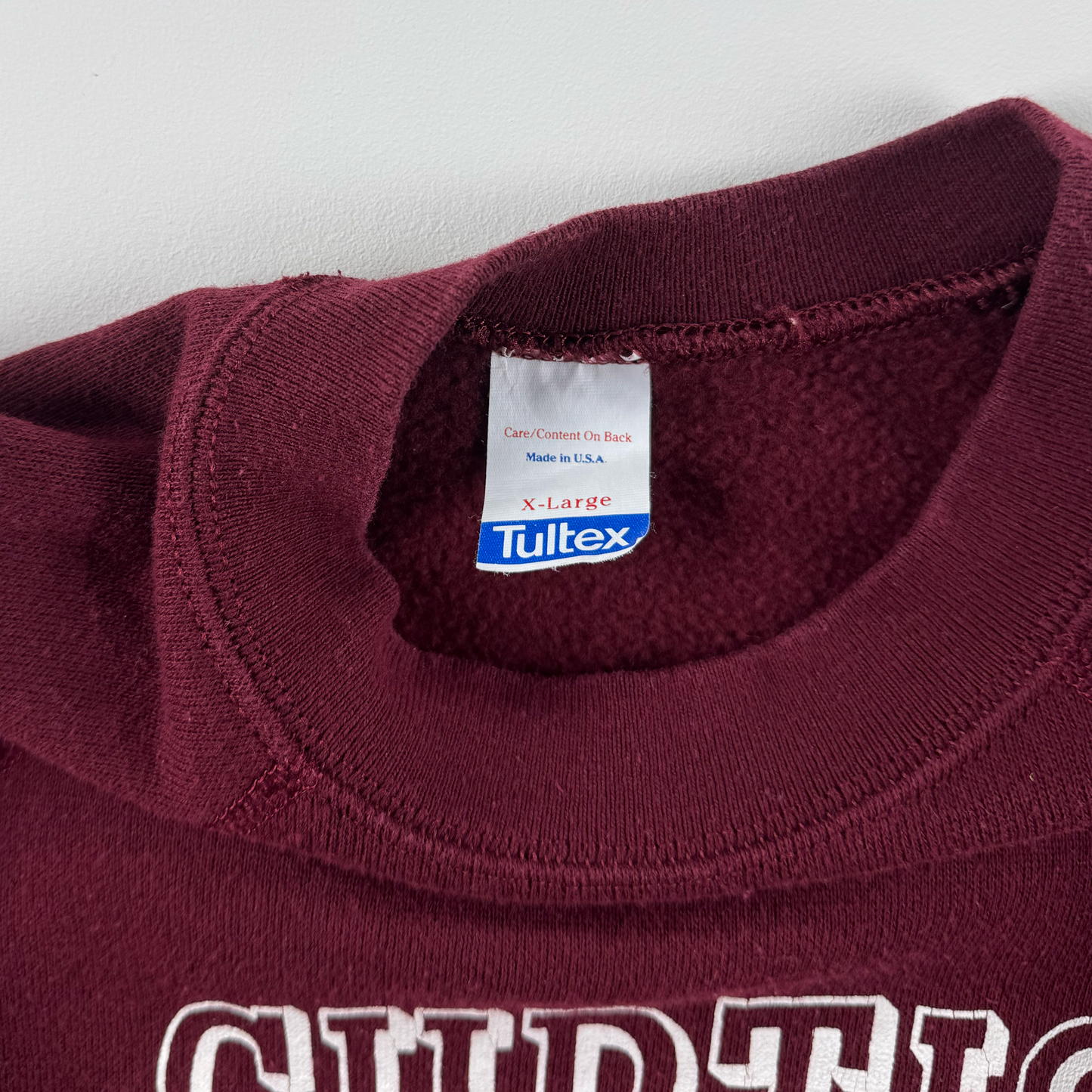 1980s–90s Tultex 'Curtis' Graphic Crewneck — Made in USA