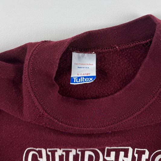 1980s–90s Tultex 'Curtis' Graphic Crewneck — Made in USA