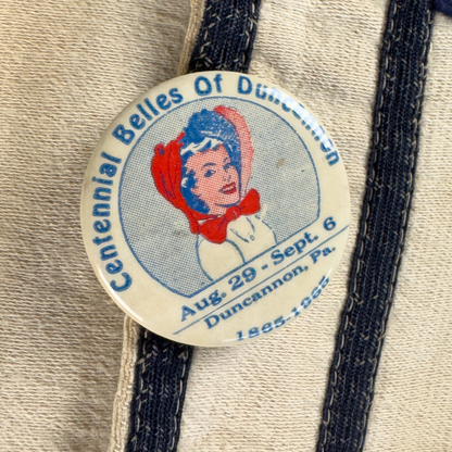 1940s Duncannon Child's Baseball Jersey — with Pinback