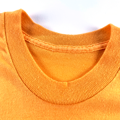 1970s–80s Boy Scouts Hawk Mountain Camp Shirt — Yellow Graphic