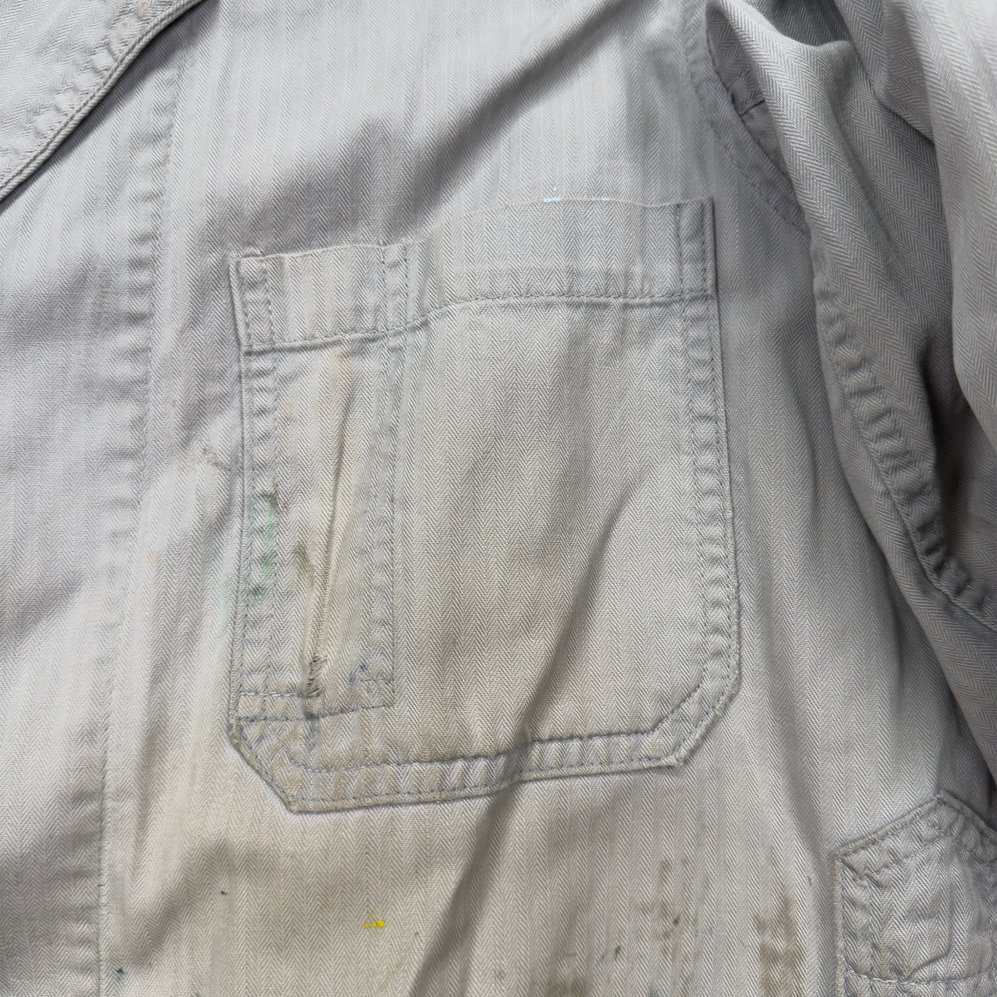 1950s–60s Canvas HBT Shop Coat — Sanforized