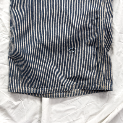Sanforized Striped Bib Overalls w/ Built-In Nail Pouch
