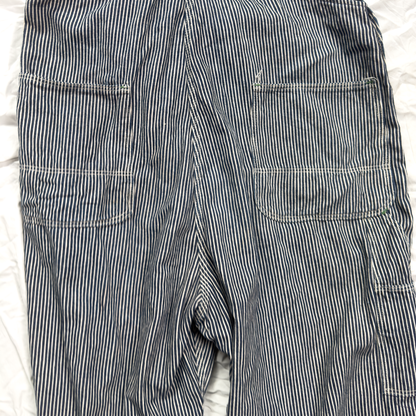 Sanforized Striped Bib Overalls w/ Built-In Nail Pouch