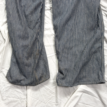Sanforized Striped Bib Overalls w/ Built-In Nail Pouch
